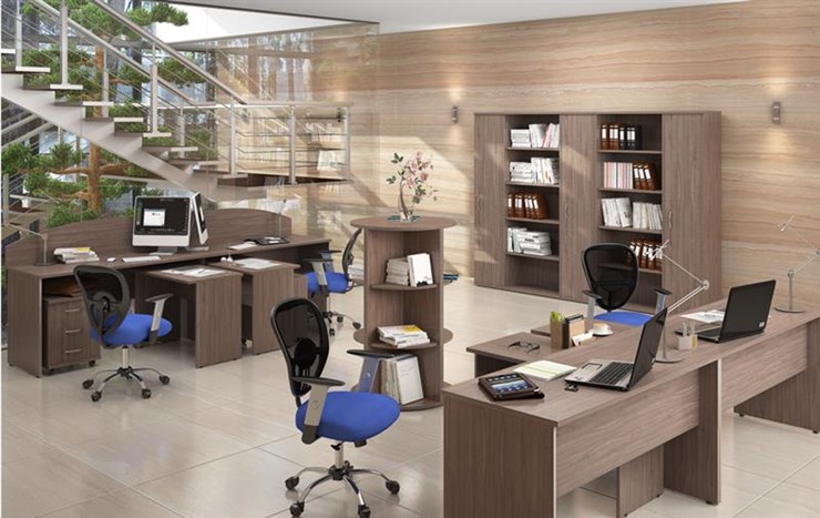 Офисный комплект мебели IMAGO три стола, 2 шкафа, стеллаж, тумба в Стерлитамаке - изображение 6